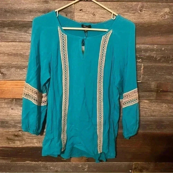 Cupio Turquoise Light weight Blouse - Picture 1 of 9